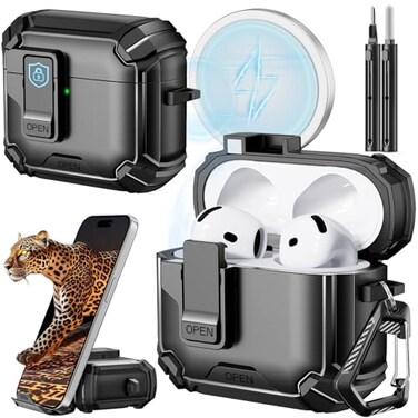Inesore for AirPods 4 Case Balck