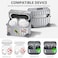 KOREDA Compatible with Samsung Galaxy Buds 3 Pro Case Galaxy Buds 3 FE Galaxy Buds 3 Case Cover Cute Funny Suitcase Design Protective Hard Case with Cleaner Kit Keychain Silver