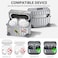 KOREDA Compatible with Samsung Galaxy Buds 3 Pro Case Galaxy Buds 3 FE Galaxy Buds 3 Case Cover Cute Funny Suitcase Design Protective Hard Case with Cleaner Kit Keychain Silver