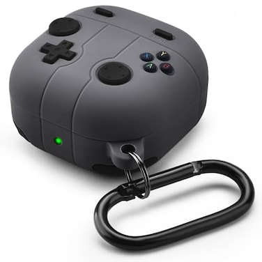 KOREDA Compatible with Samsung Galaxy Buds FEGalaxy Buds 2 ProBuds ProBuds 2 Case Cute Funny Cool Game Player Design Silicone Protective Case Gray