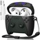 KOREDA for AirPods 4 Case Cover with Cleaner Kit Cute Funny 3D Game Controller Design Silicone Protective Case with Lanyard for AirPods 4th Generation 2024 Black