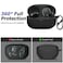 LDSXAY Compatible with Sony WF1000XM5 Case Cover Silicone Protective Skin Case for Sony XM5 Wireless Earbuds Front LED Visible Black