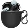 LDSXAY for Google Pixel Buds Pro 2 2024 Pixel Buds Pro 2022 Case Cover Soft Silicone Shockproof Protective Case Skin with Carabiner Black