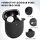LDSXAY for Google Pixel Buds Pro 2 2024 Pixel Buds Pro 2022 Case Cover Soft Silicone Shockproof Protective Case Skin with Carabiner Black