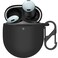 LDSXAY for Google Pixel Buds Pro 2 2024 Pixel Buds Pro 2022 Case Cover Soft Silicone Shockproof Protective Case Skin with Carabiner Black