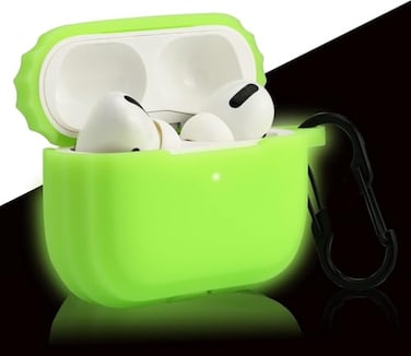 LEFXMOPHY Green Protective Case Replacement for Apple Airpods Pro 2 Airpod Pro2 2022 New Earbuds Cover Silicone Skin Glow in Dark