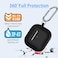 MHYALUDO for AirPods 3rd Generation Case Cover Military Grade Soft Silicone ShockAbsorbing for AirPods 3 Case with Keychain Cleaning kit Black