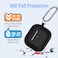 MHYALUDO for AirPods 3rd Generation Case Cover Military Grade Soft Silicone ShockAbsorbing for AirPods 3 Case with Keychain Cleaning kit Black