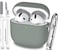 MHYALUDO for AirPods 4th Generation Case Cover 2024 Military Grade Soft Silicone ShockAbsorbing for AirPods 4 Case with Keychain Cleaning kit Gray