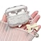 MINSCOSE Compatible with AirPods Pro 2 Clear CaseCute Bow Pattern Kawaii Ribbon Girly Design with Bow Pearl KeychainSoft TPU Protective Shockproof Case for Women Girl for AirPods Pro 2White