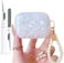 Olytop for Cute Glitter Airpods Pro 2nd1st Generation Case 202320222019 with Cleaner Pen Shell Pattern Air pod iPod Pro 21 Gen Cover Protective Skin Girl Women with Luxury Pearl Keychain White