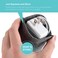 UT Wire Pocket for Earphone and Charger Snap Store Padded Accessory Travel Pouch for AirPods Pro Earbuds in Grey
