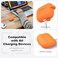 R-fun Rfun for AirPods Pro 2 Case Soft Silicone Protective Cover with Keychain and Cleaning Pen Compatible with AirPods Pro 2nd1st Generation Supports Wireless Charging Orange
