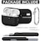 RFUNGUANGO for AirPods Pro 3 Case 2025 with Cleaner Kit and Keychain Soft Silicone Protective Cover for Apple AirPods Pro 3rd Generation Case Support Wireless Charging Black