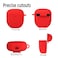 AKSHFETH Silicone Cover for Bose QuietComfort Earbuds II 2022 Soft Shockproof Silicone Protective Case Sleeve Skin Cover for Bose QuietComfort Earbuds II Red