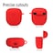AKSHFETH Silicone Cover for Bose QuietComfort Earbuds II 2022 Soft Shockproof Silicone Protective Case Sleeve Skin Cover for Bose QuietComfort Earbuds II Red