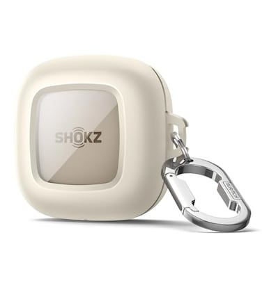 SURITCH for SHOKZ OpenFit Case Cover Shockproof Magnetic Cases for SHOKZ OpenFit OpenEar Earbuds True Wireless Bluetooth Headphones Protective Cover with Magnetic Lid Lock Carabiner White