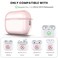 ULAK Compatible with Airpods Pro AirPods Pro 2 Case Design Soft TPU Airpod Pro 1st2nd Generation Case 20222019 with Ring Keychain Shockproof Protecitve Cover Light Pink