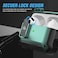 valkit Valkit for Airpods Pro Case Cover with Lock Military Armor Series FullBody AirPod Pro Case with Keychain Cool Air Pod Pro Shockproof Protective Case for AirPods Pro 2019 BlackGreen
