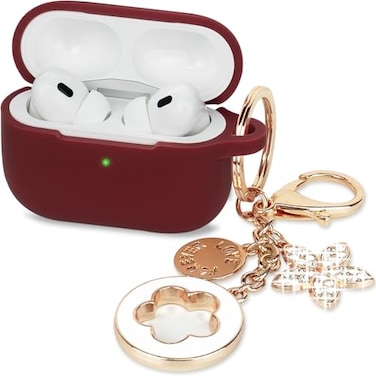 VOTILE Case for Airpods Pro 2 Case with Cute Bling Keychain Silicone Protective Case Cover for Airpods Pro 2nd Generation Case Earbuds Cases Women Girls