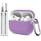 Woyinger AirPods Pro Case Cover with Cleaner KitSoft Silicone Case for Apple AirPod Pro 1st2nd GenerationAirPods ProPro 2 Case Accessories with KeychainLight Purple