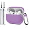 Woyinger AirPods Pro Case Cover with Cleaner KitSoft Silicone Case for Apple AirPod Pro 1st2nd GenerationAirPods ProPro 2 Case Accessories with KeychainLight Purple