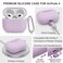 Woyinger Silicone Case Cover for AirPods 4th Gen Soft Skin with Cleaner Kit Keychain Full Protection for Men Women Lavender