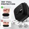Woyinger Square Earbud Case Portable EVA Storage Bag Cell Phone Accessories Organizer with Carabiner for WiredWireless Earphone Earbud Earpieces SD Memory Card Camera Chips Tech Pouch Black