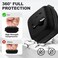 Woyinger Square Earbud Case Portable EVA Storage Bag Cell Phone Accessories Organizer with Carabiner for WiredWireless Earphone Earbud Earpieces SD Memory Card Camera Chips Tech Pouch Black