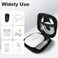 Woyinger Square Earbud Case Portable EVA Storage Bag Cell Phone Accessories Organizer with Carabiner for WiredWireless Earphone Earbud Earpieces SD Memory Card Camera Chips Tech Pouch Black