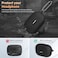 YIPINJIA for JBL Endurance Race Case Cover Silicone Protective Portable Scratch Shock Resistant Cover Compatible with JBL Endurance Race Earbuds Charging Case with CarabinerBlack