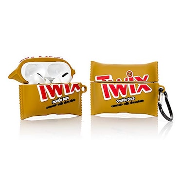 YLFYSF Airpods Pro Silicone Case 3D Cartoon Funny Cute Cover Compatible for Apple Airpods Pro Snacks Food Series 1 Chocolate Twix