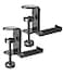 APPHOME 2 Pack Foldable Headphone Stand Hanger Holder Aluminum Under Desk Clamp Hook Mount SpaceSaving Soundbar Stand with Universal Fit for Gaming PC Accessories
