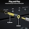 QianLink 2 Pack 635mm 14 Male to 35mm 18 Female Stereo Headphone Adapter Audio Jack Plug Gold Plated for Speaker Headphone Guitar Digital Piano Amp Adapte Grey