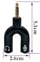 AAOTOKK 35mm Headphone Y Splitter Adapter Gold Plated 4 Pole 35mm Male to 35MM HeadphoneMicrophone MIC Female Plugs Audio Stereo Converter2Pack