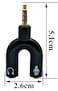 AAOTOKK 35mm Headphone Y Splitter Adapter Gold Plated 4 Pole 35mm Male to 35MM HeadphoneMicrophone MIC Female Plugs Audio Stereo Converter2Pack