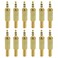 Antrader 35mm18 Stereo Male Plug Audio Cable Connector wSpring Coax Cable Audio Solder Adapter Pack of 12