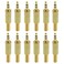 Antrader 35mm18 Stereo Male Plug Audio Cable Connector wSpring Coax Cable Audio Solder Adapter Pack of 12