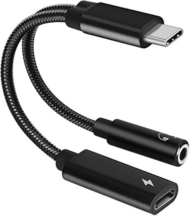 Azddur USB C to 35mm Headphone Adapter USB C to 35mm Headphone Jack with PD 60W Fast Charging Compatible with Galaxy S25S25S24S23S22S21S21S23 FENote 20 Pixel 98765