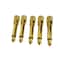 bnafes 14 Mono to 18 Mono Adapter 5Pack 635mm TS Male to 35mm Female Audio Connector Gold