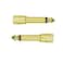 bnafes 14 Mono to 18 Mono Adapter 5Pack 635mm TS Male to 35mm Female Audio Connector Gold
