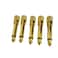 bnafes 14 Mono to 18 Mono Adapter 5Pack 635mm TS Male to 35mm Female Audio Connector Gold