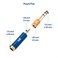 Cable Matters 2Pack Headphone Adapter Kit with 14 to 35mm Adapter and 35mm to 14 Converter in Blue and Orange