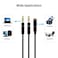 CANFON Headphone Splitter for Computer 35mm Female to 2 Dual 35mm Male Headphone Mic Audio Y Splitter Cable Smartphone Headset to PC Adapter35CM Black
