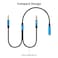 CANFON Headphone Splitter for Computer 35mm Female to 2 Dual 35mm Male Headphone Mic Audio Y Splitter Cable Smartphone Headset to PC Adapter35CM Black