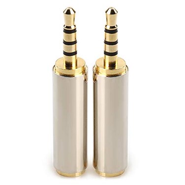 LEOU New 25mm Male to 35mm Female Audio Headphone Adapter 2 PCS 25M35F2PCS