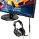 Maeline Headphone Adapter for Computer 35mm Female to 2 Dual 35mm Male Audio Splitter Cable Microphone Stereo Jack Earphones Port Cord Gaming Headset to PC Laptop Adapter 2 Pack Black