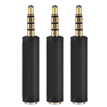 Pomya Male to Female Headphone Audio Adapter35mm OMTP to CTIA Conversion Earphone Adapter for Earphone Compatible with Smartphones and TabletsOMTP to CTIA Converter3PCS
