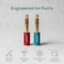 MOBOREST 14 to 35mm Headphone Adapter 635mm Male to 18 Female Stereo Audio Jack Cable for Amp Guitar Piano Mixer Speaker 2Pack Red Blue
