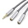 MORELECS Morelecs 35mm Male to Dual 35mm Female Headset Splitter with Separate Microphone and Headphone for PC PS4 Gaming
